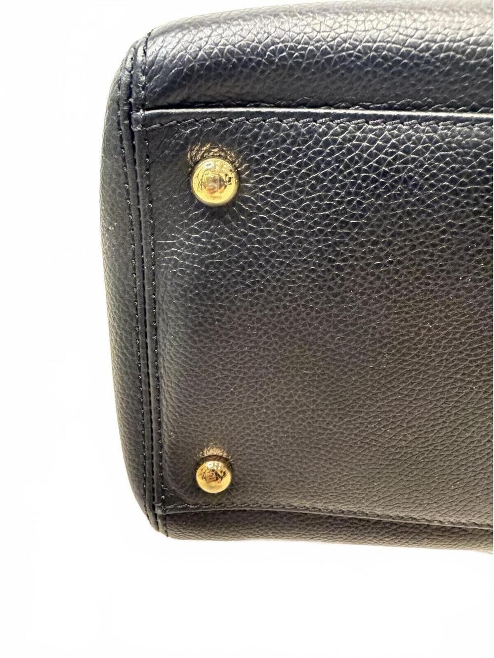 Authentic Chanel Black Leather Cerf Shopping Tote Pristine - Picture 9 of 14